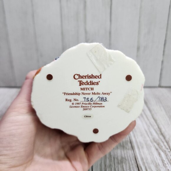 Vintage Cherished Teddies Mitch Friendship Never Melts Away 1997 #269735 - Picture 5 of 7